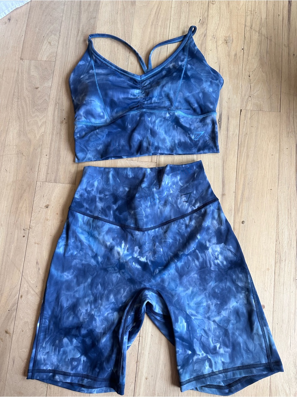Gymshark Blue Tie-Dye Set Never Worn